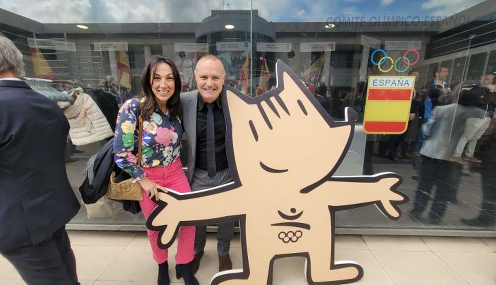 Dori Ruano y Cobi, la mascota de los Juegos Olímpicos en Barcelona '92