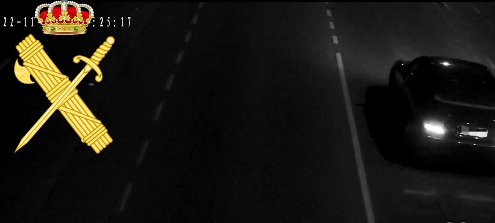 Conductor identificado por la Guardia Civil