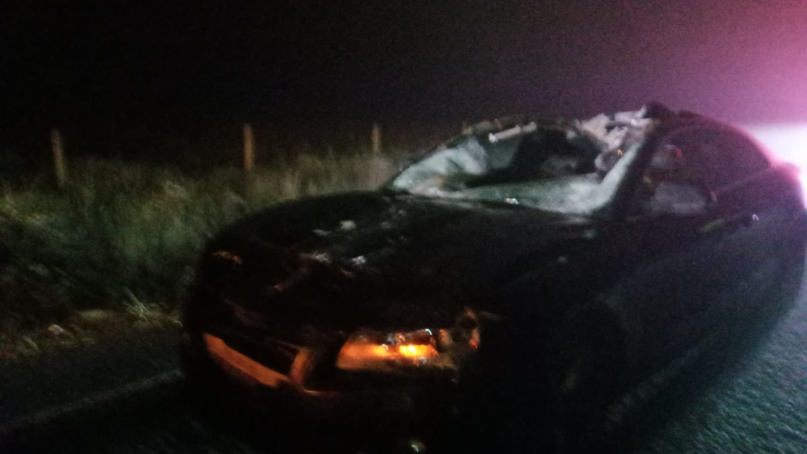 Accidente Anaya de Alba con dos caballos implicados