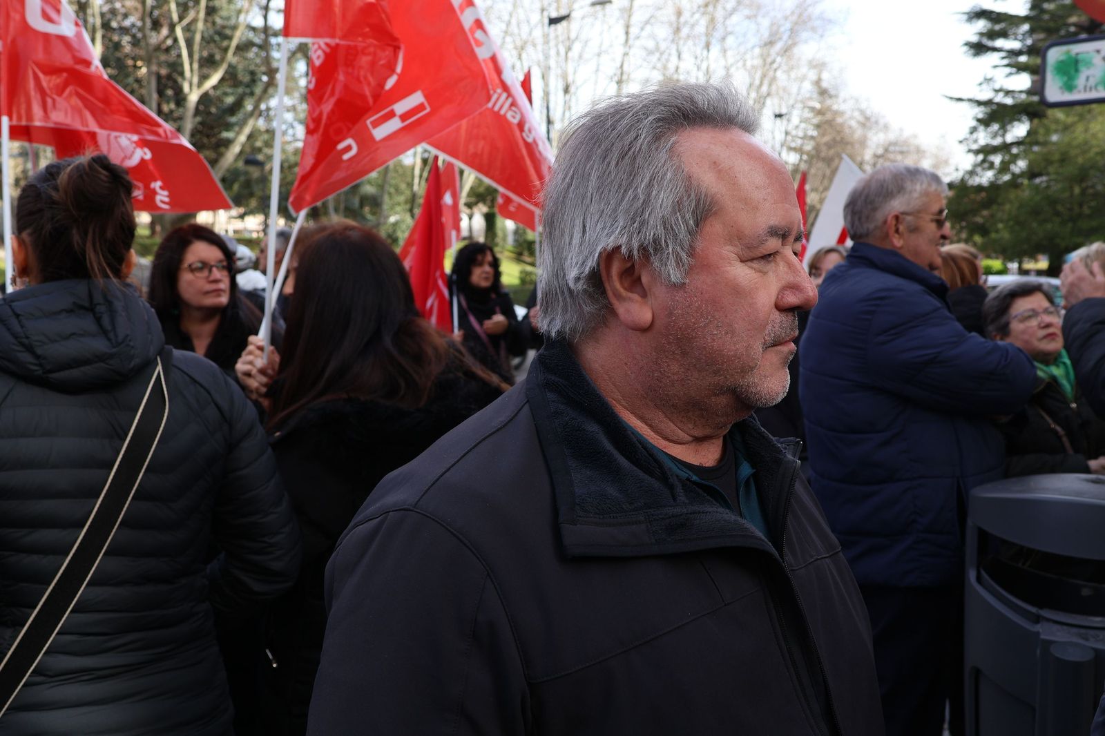 El alcalde Francisco Guarido junto a los sindicatos este miércoles