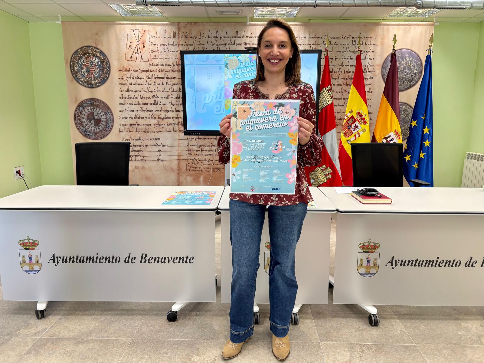 Sara Casquero, concejal de comercio, presenta la 'Fiesta de la primavera del comercio de Benavente'