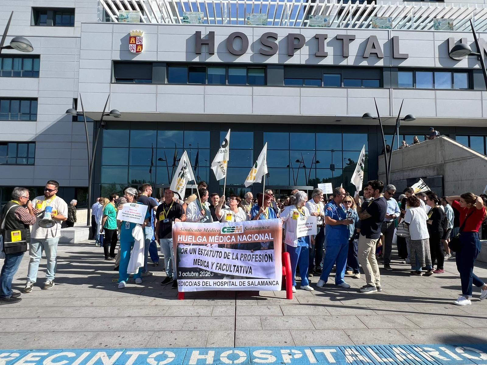 Huelga de médicos contra el borrador de Estatuto Marco en Salamanca 3 de octubre