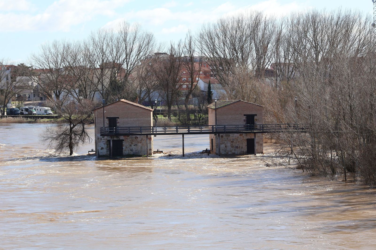GALERÍA | El Duero muestra su fuerza con una importante crecida tras las lluvias