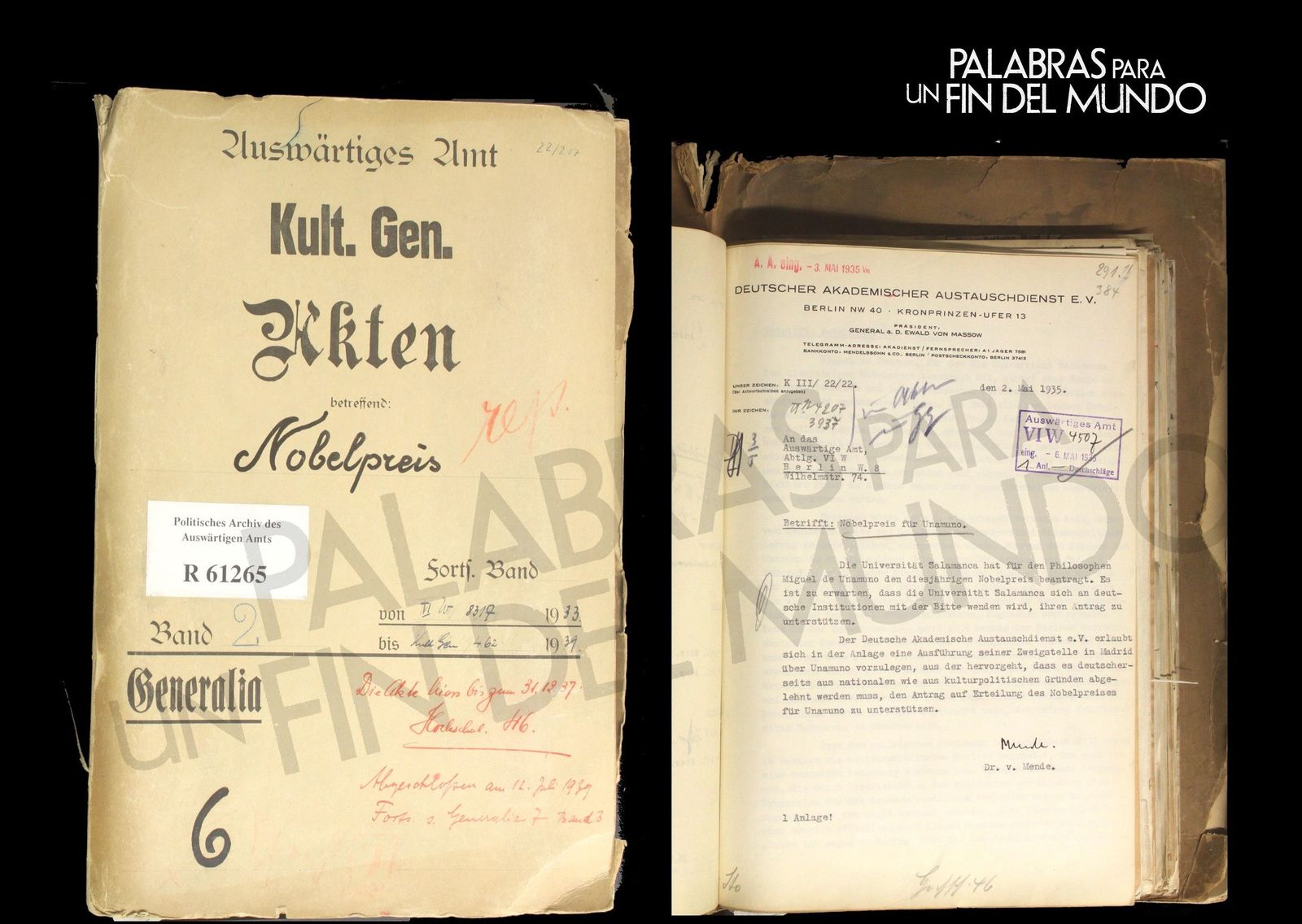 Documentos Palabras para un fin del Mundo