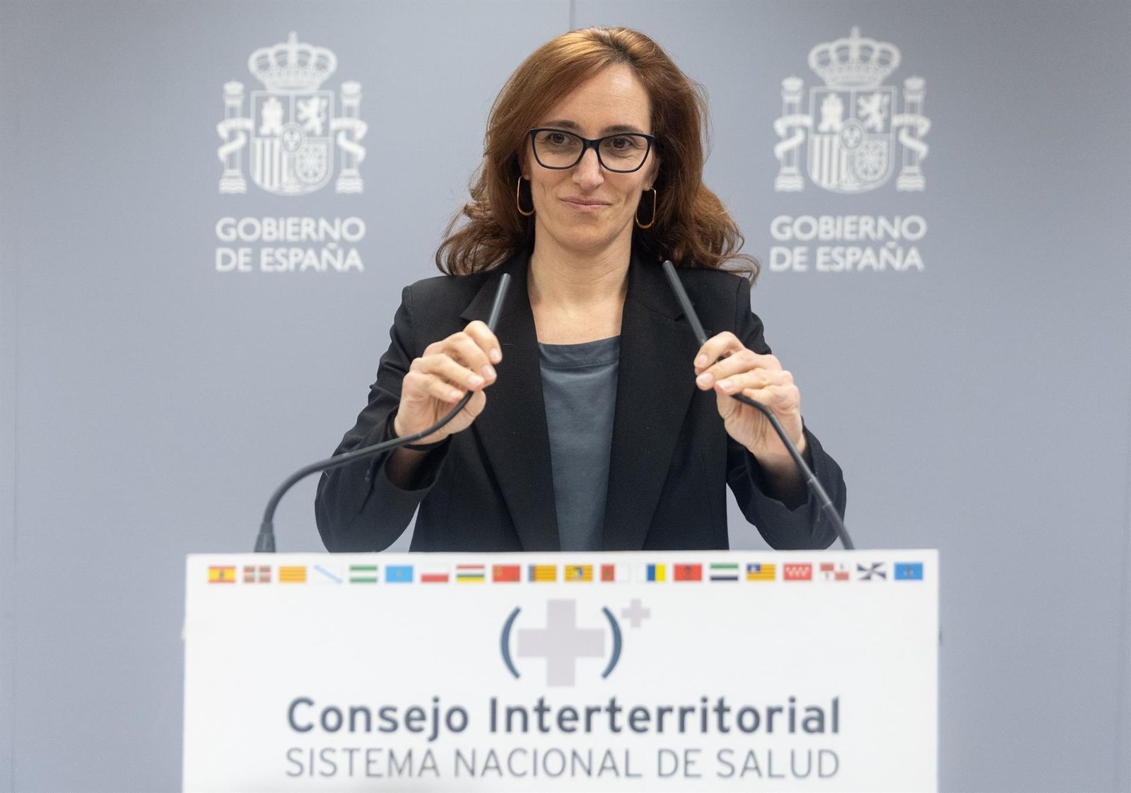 La ministra de Sanidad, Mónica García, durante una rueda de prensa tras la reunión del pleno del CISNS La ministra de Sanidad, Mónica García, durante una rueda de prensa tras la reunión del pleno del CISNS