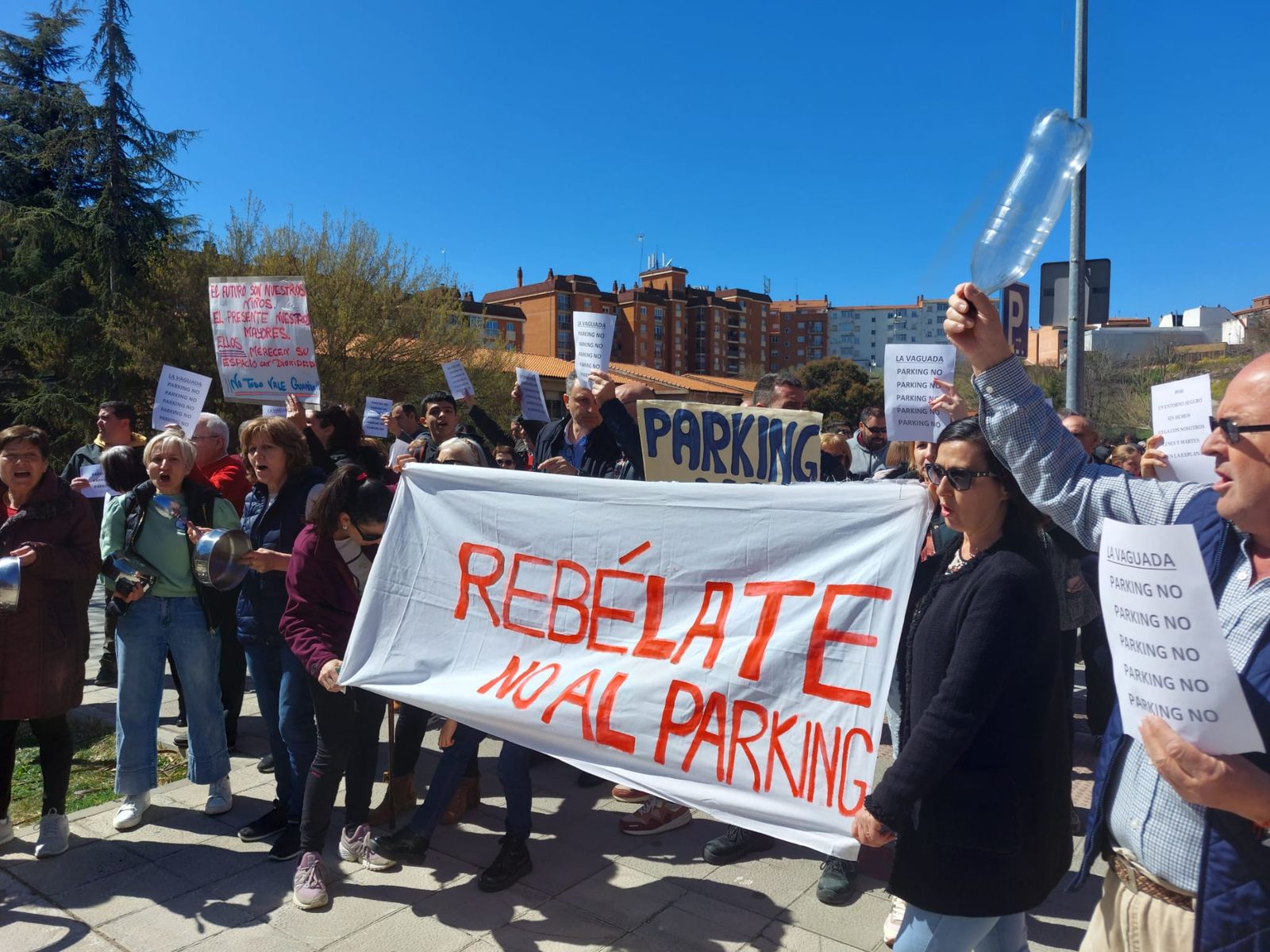 Movilización de los vecinos de La Vaguada hace unos meses. Archivo