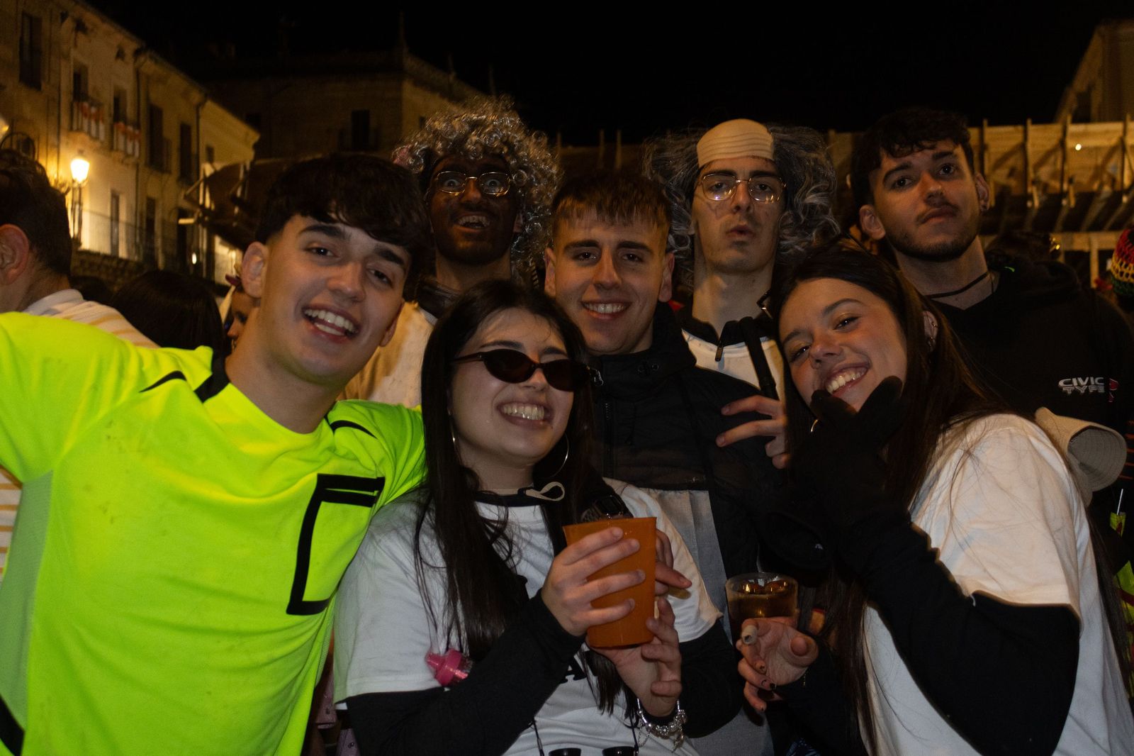 Salamanca de noche, sábado del Carnaval del Toro de Ciudad Rodrigo