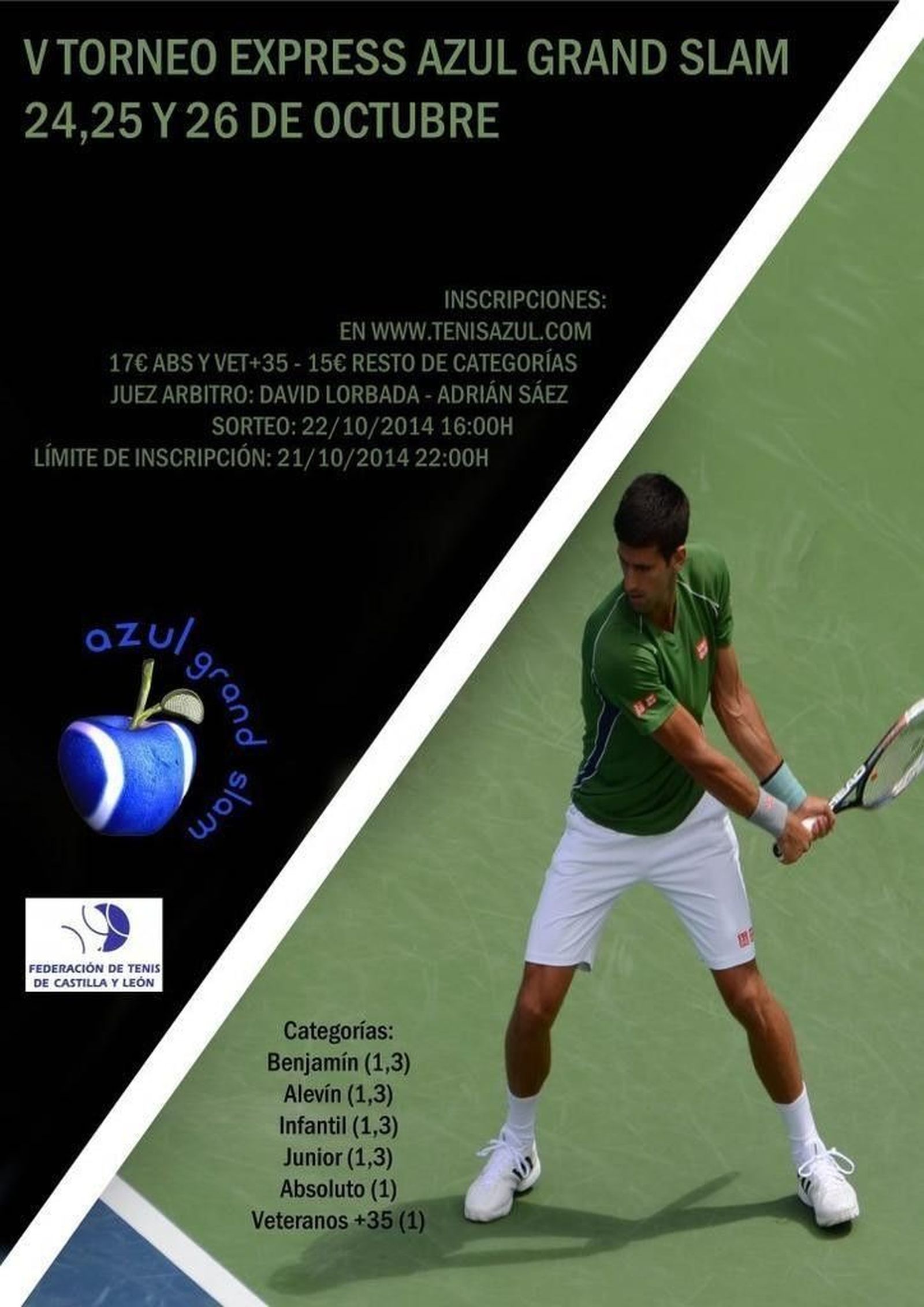 Abiertas las inscripciones para el 'V Torneo Express Azul Grand Slam'