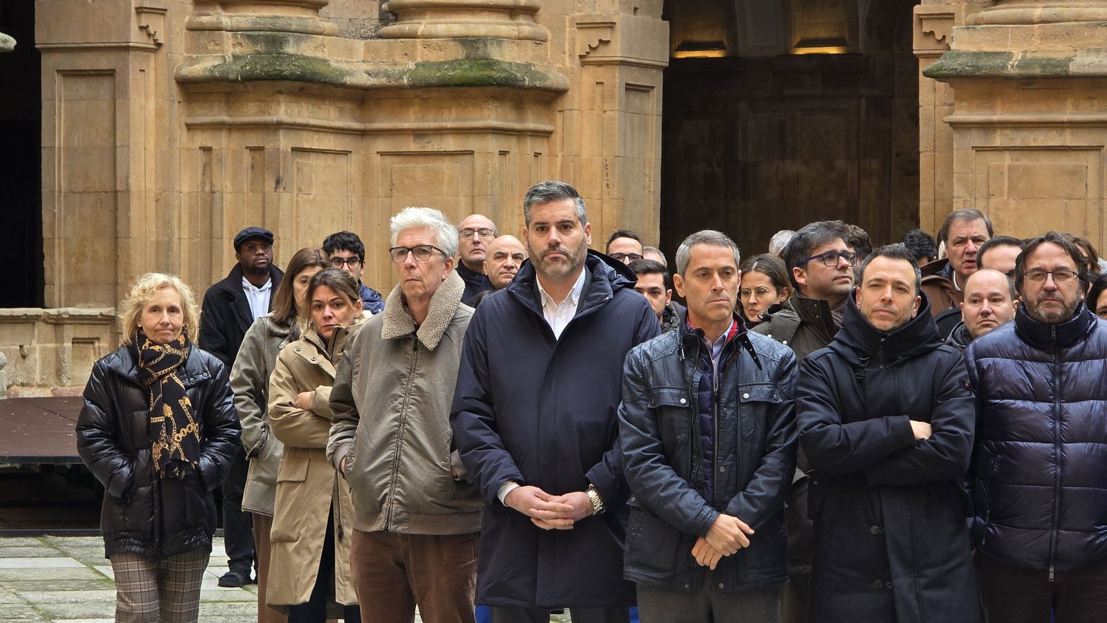 Minuto de silencio en la Universidad Pontificia de Salamanca