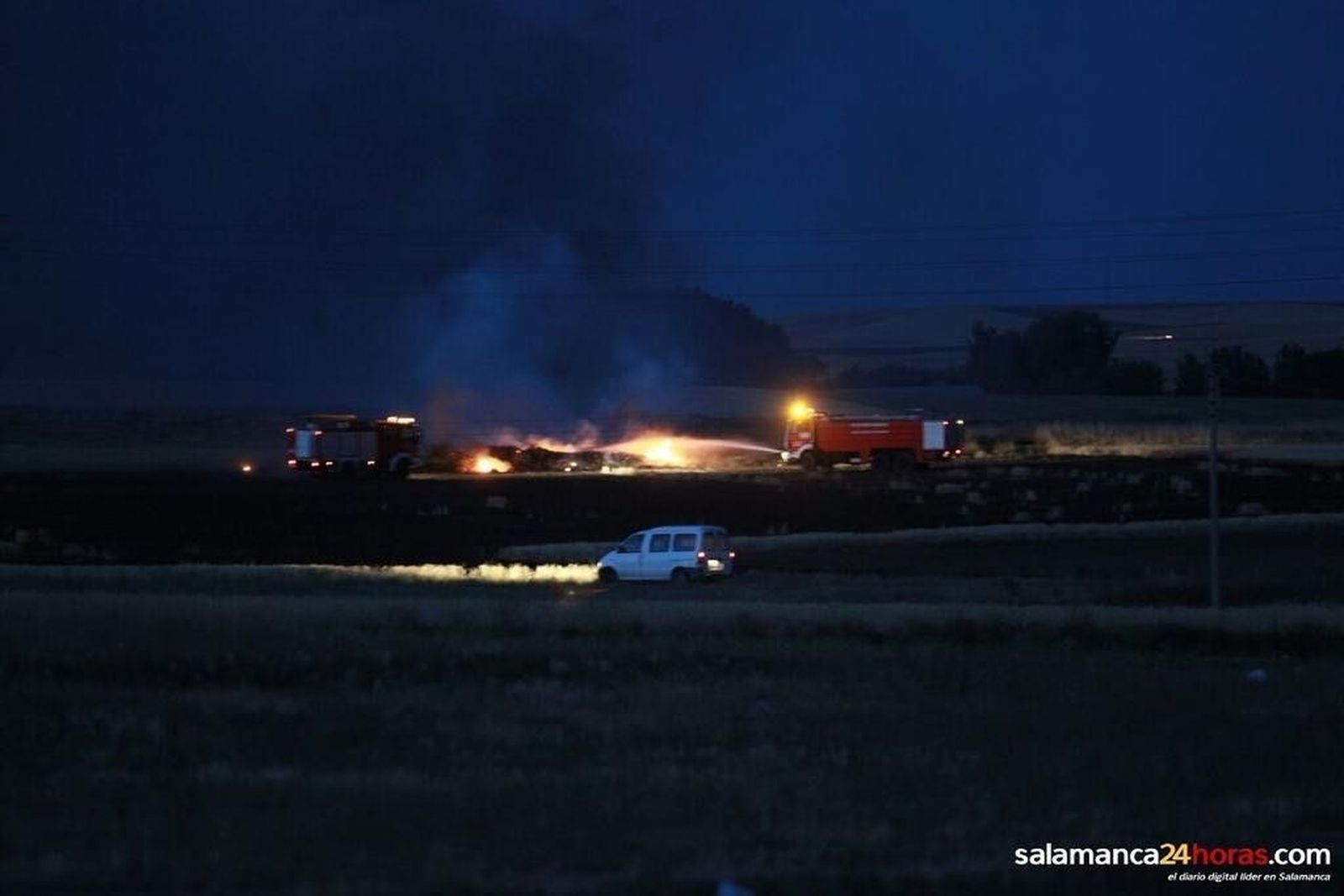 Incendio en calzada de Medina | Foto de archivo