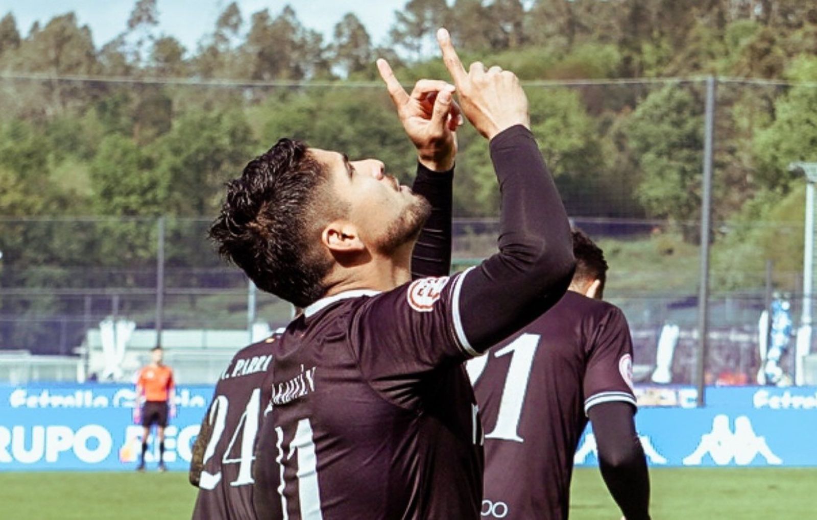 Galván celebra su gol en Abegondo | FOTO SALAMANCA CF UDS