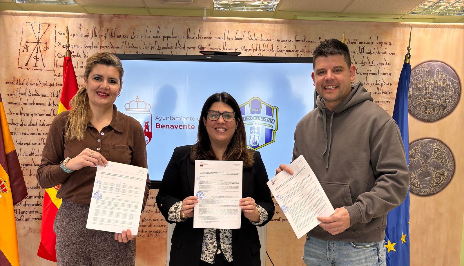 El Ayuntamiento de Benavente y el Atlético Benavente F.S. renuevan su unión