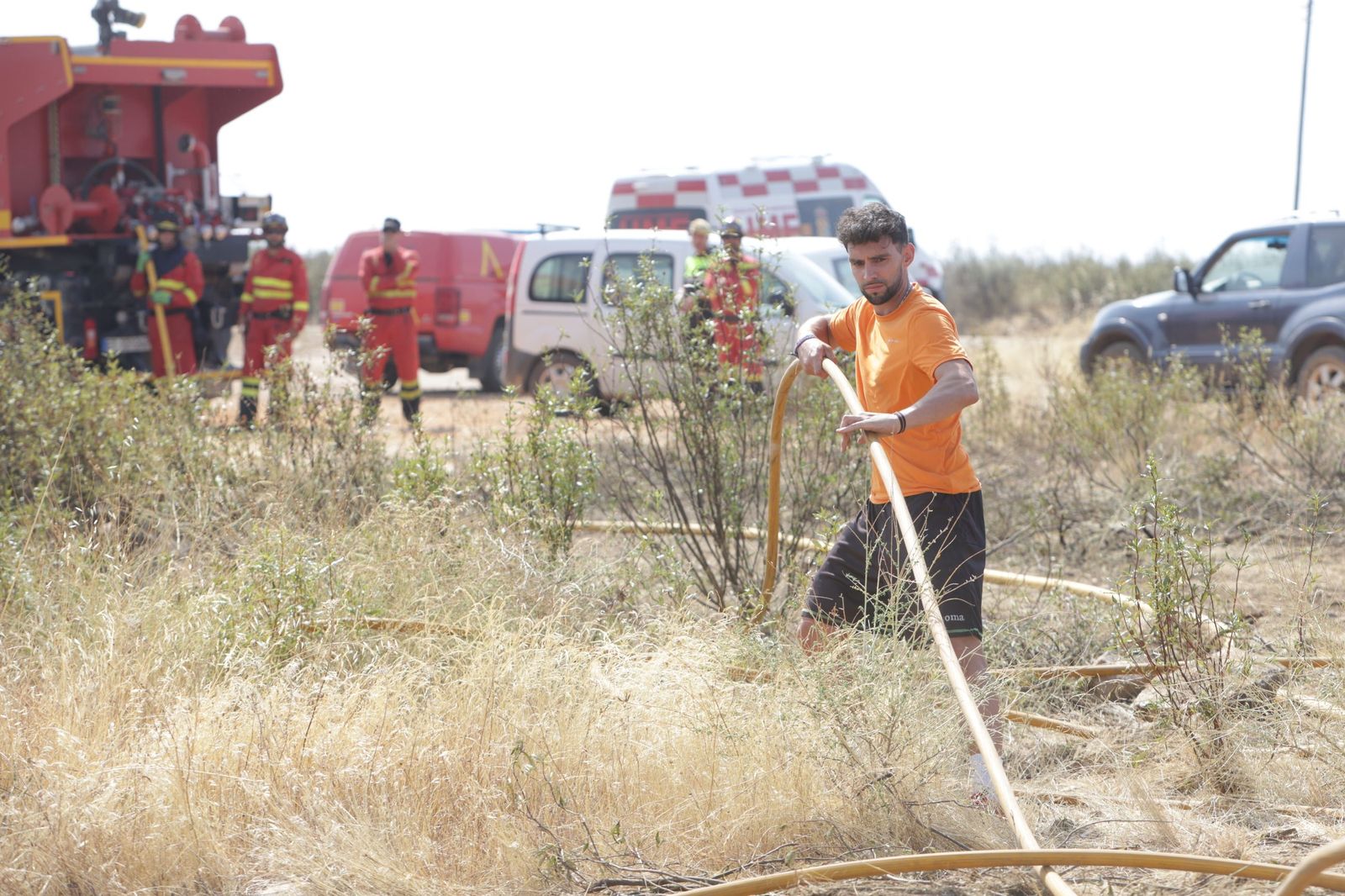 Incendio de Puercas. La situación entre Abejera y Riofrío