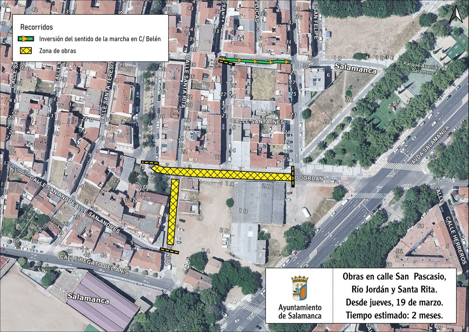 Cortes de tráfico San Pascasio, Río Jordán y Santa Rita