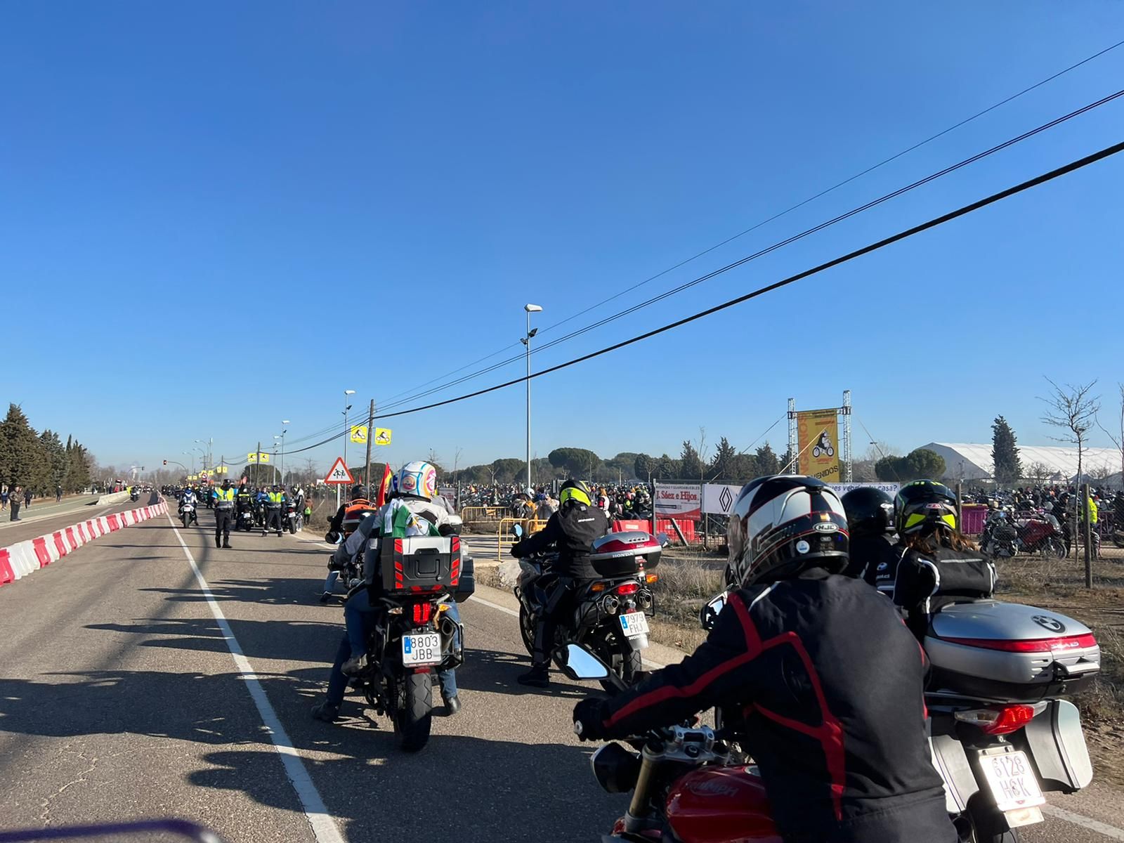 Concentración motera de Pingüinos. Foto de archivo