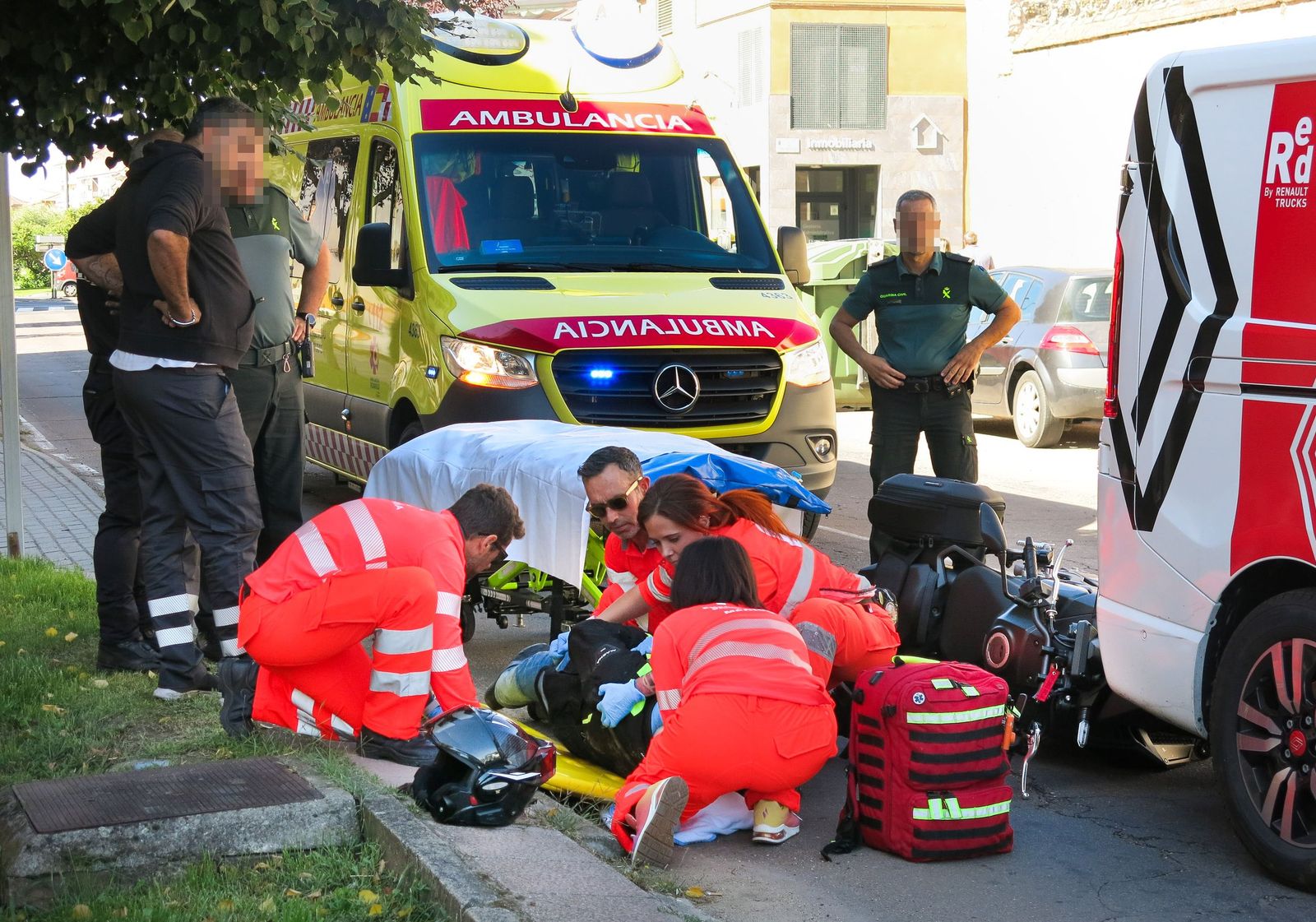 Un herido tras colisionar una moto y una furgoneta en Ciudad Rodrigo (Salamanca)