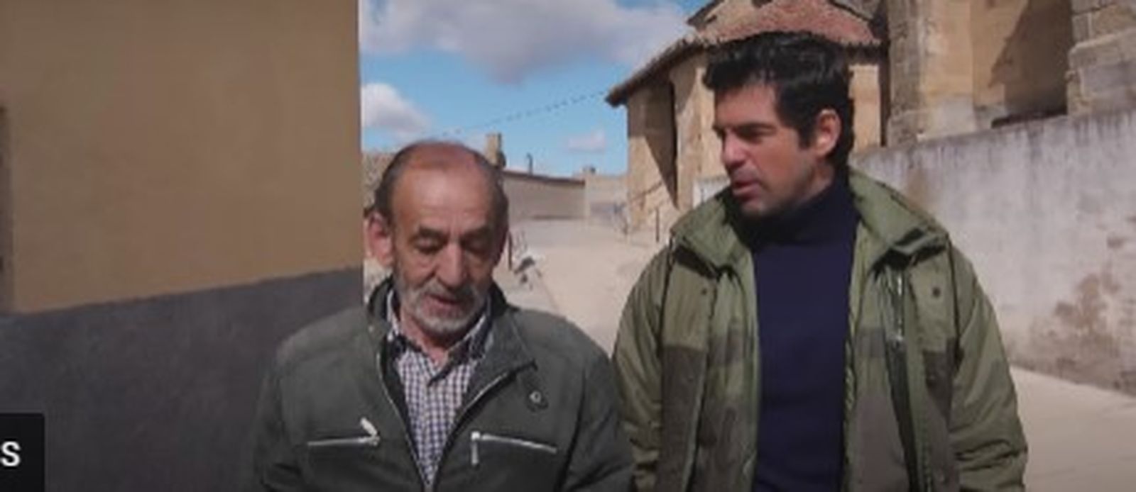 Aquilino de Dios y Miguel Ángel Muñoz durante la grabación de una campaña de la soja