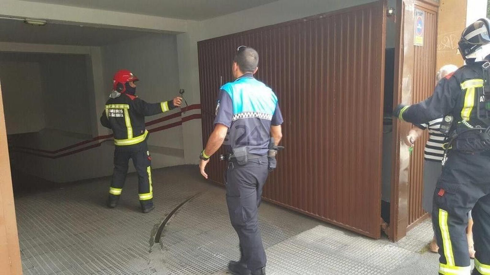 Incendio en un garaje junto a la plaza de toros