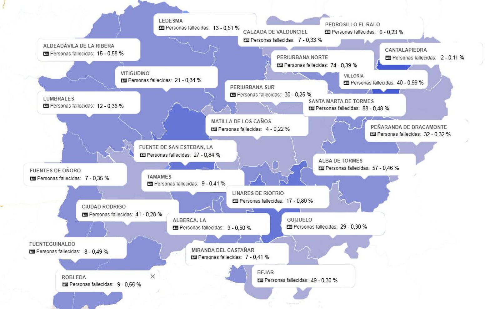 Mapa salamanca provincia mortalidad