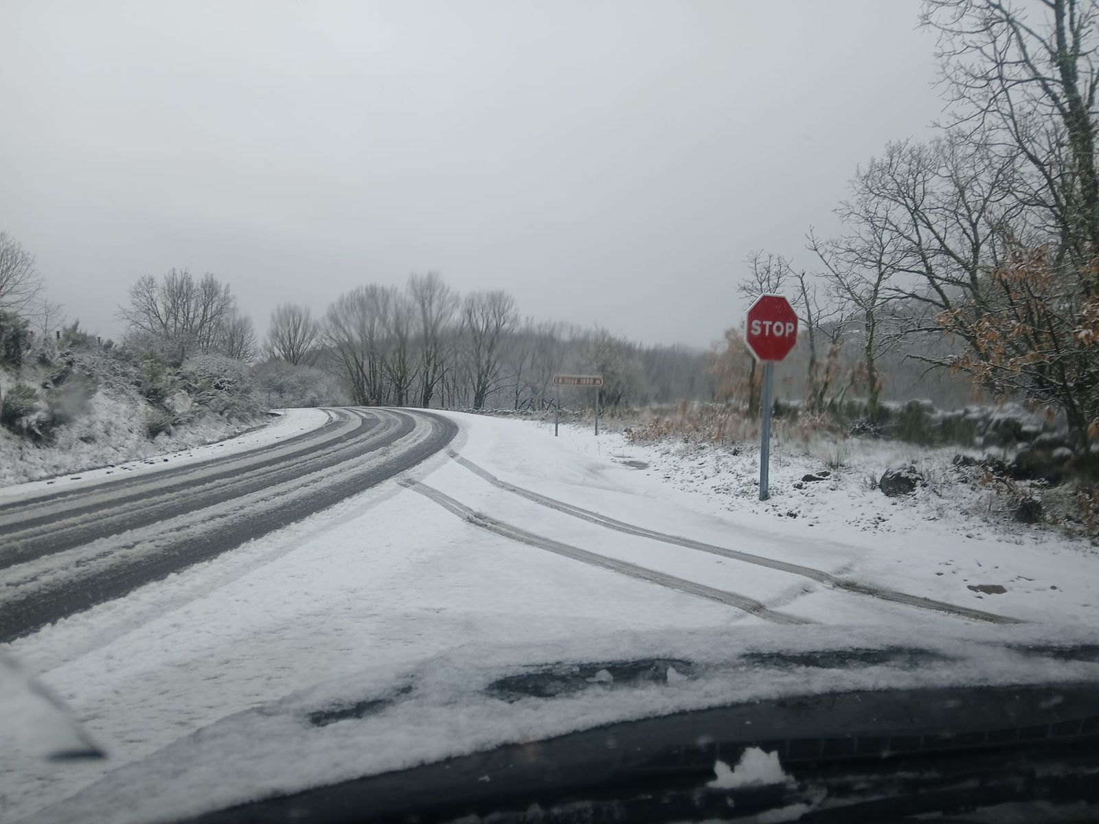 Nieve en la provincia de Salamanca este lunes 9 de marzo