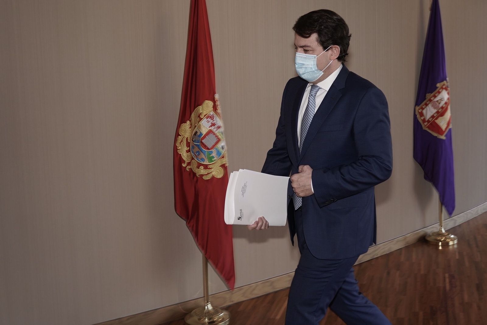 El presidente de la Junta, Alfonso Fernández Mañueco, este martes 23 de febrero de 2021. | FOTO: ICAL