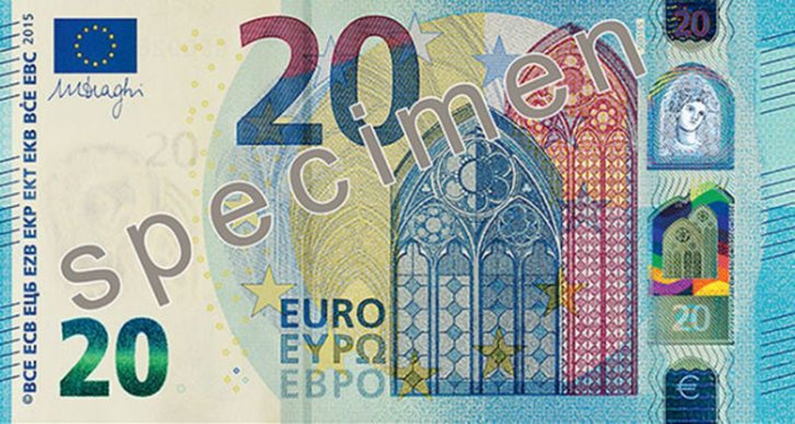 El nuevo billete de 20 euros entrará en circulación el 25 de noviembre