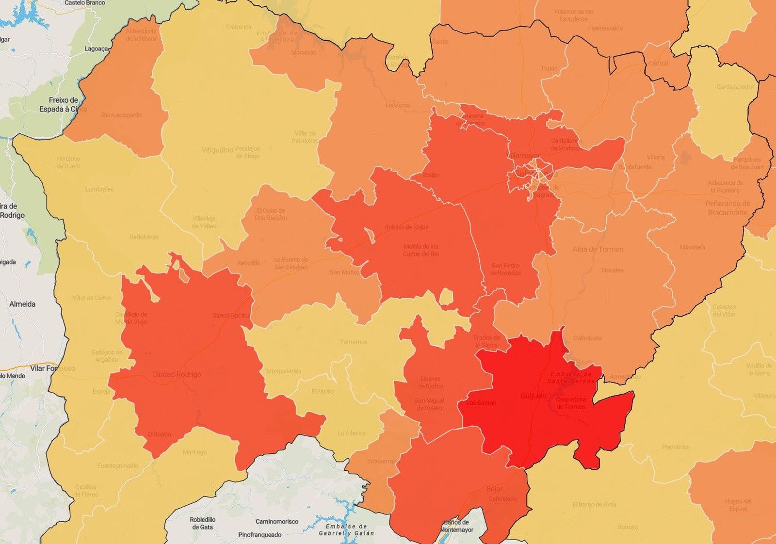 Mapa del coronavirus: el barrio Garrido baja de los 300 casos por primera vez en meses