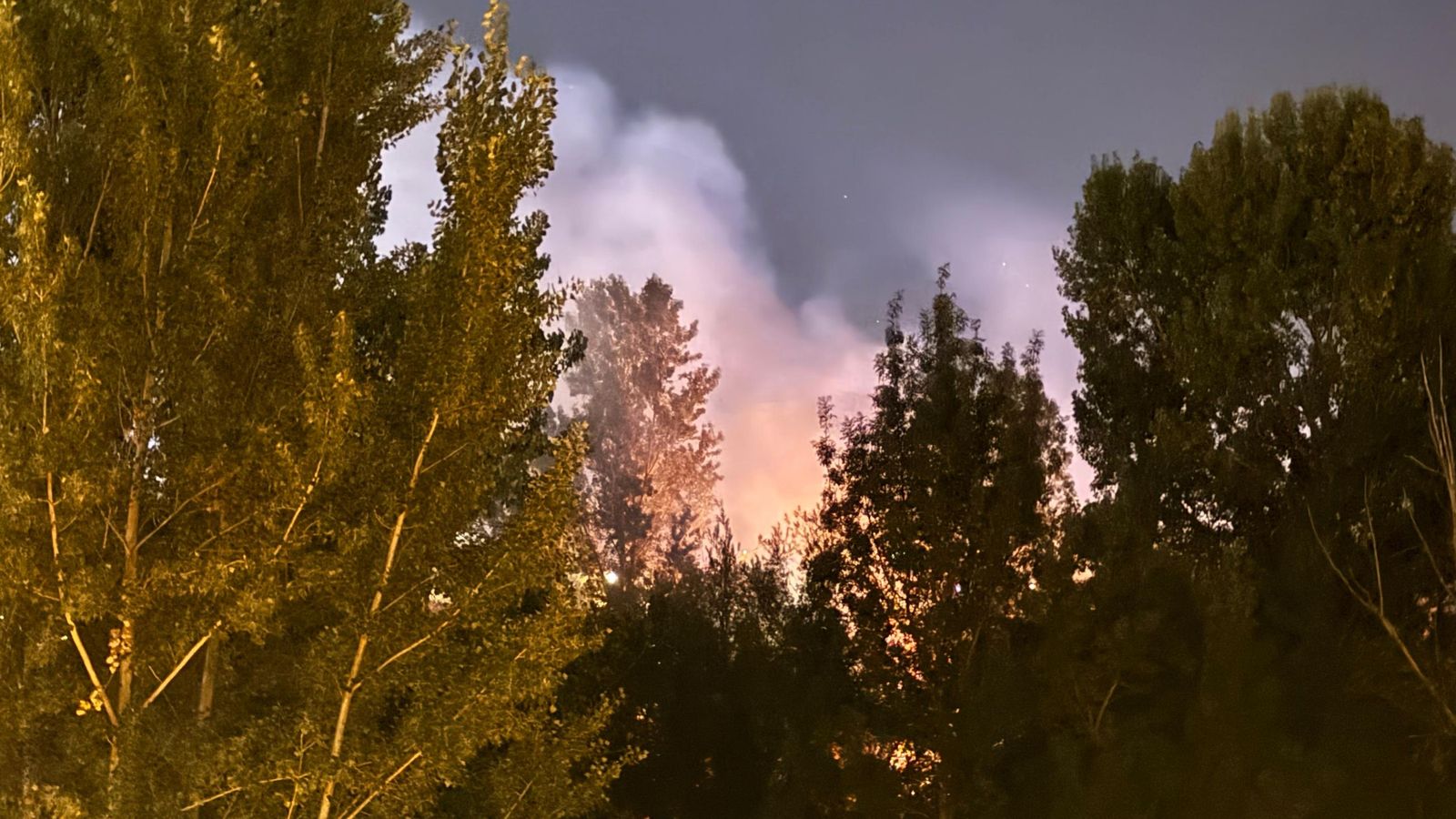 Incendio junto al río Tormes
