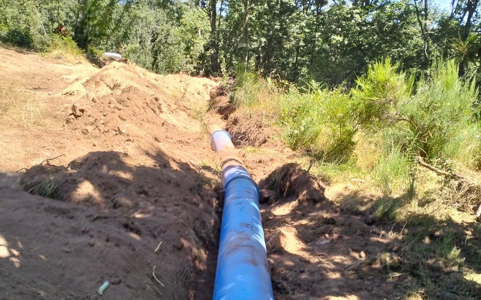 Sustitución de tuberías dentro del Plan de Sequía en Béjar. Foto Ayuntamiento de Béjar