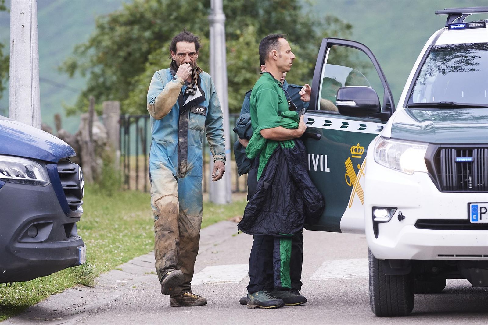 El espeleólogo rescatado, Alfonso Urrutia, llega al Pabellón de La Gándara de Soba - César Ortiz - Europa Press