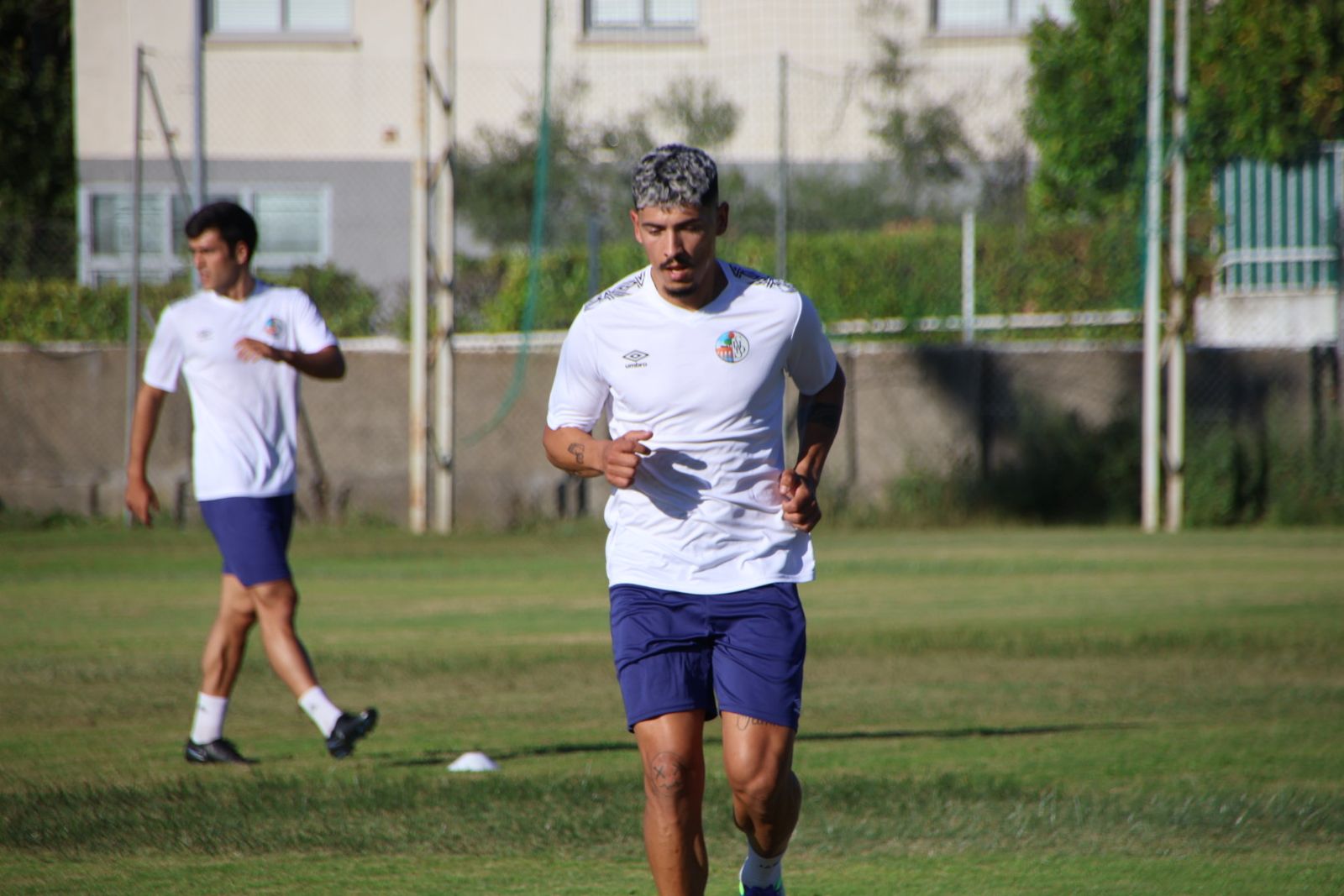 Servetti, en un entrenamiento con el Salamanca CF UDS