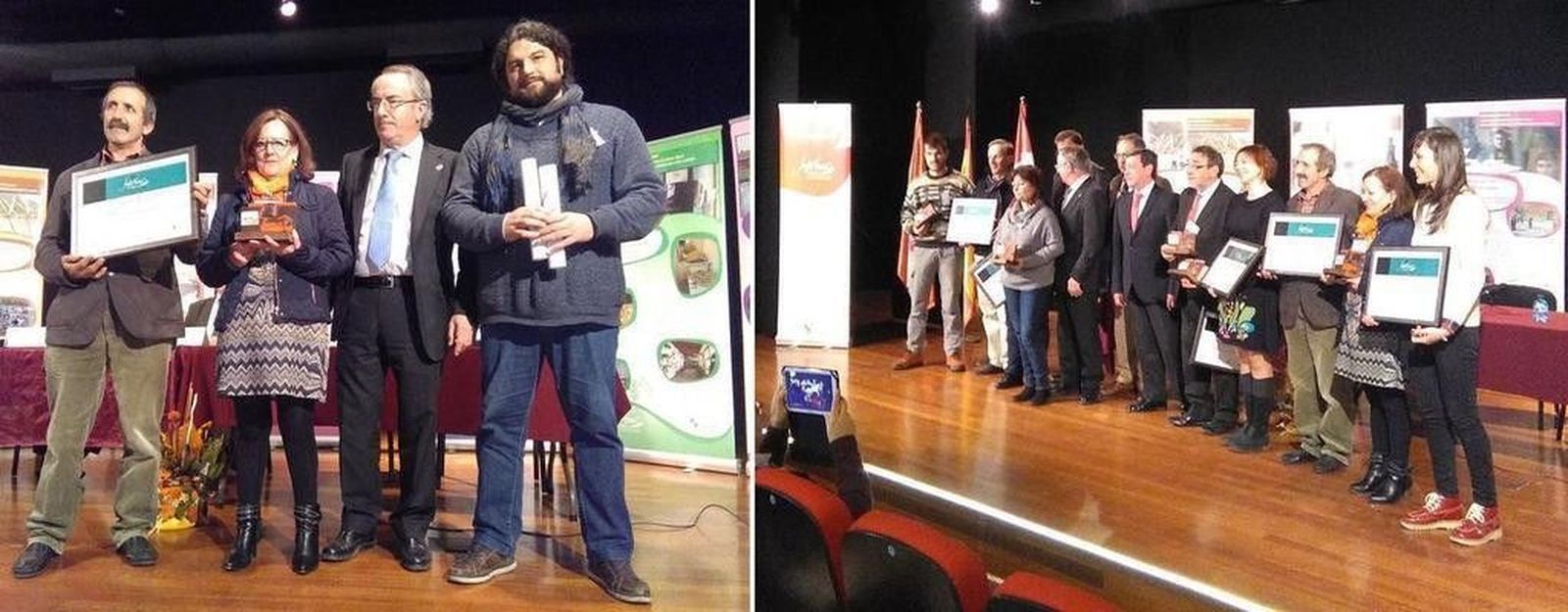 El Ayuntamiento de Monleras y la Asociación Nordeste recogen el Premio Fuentes Claras