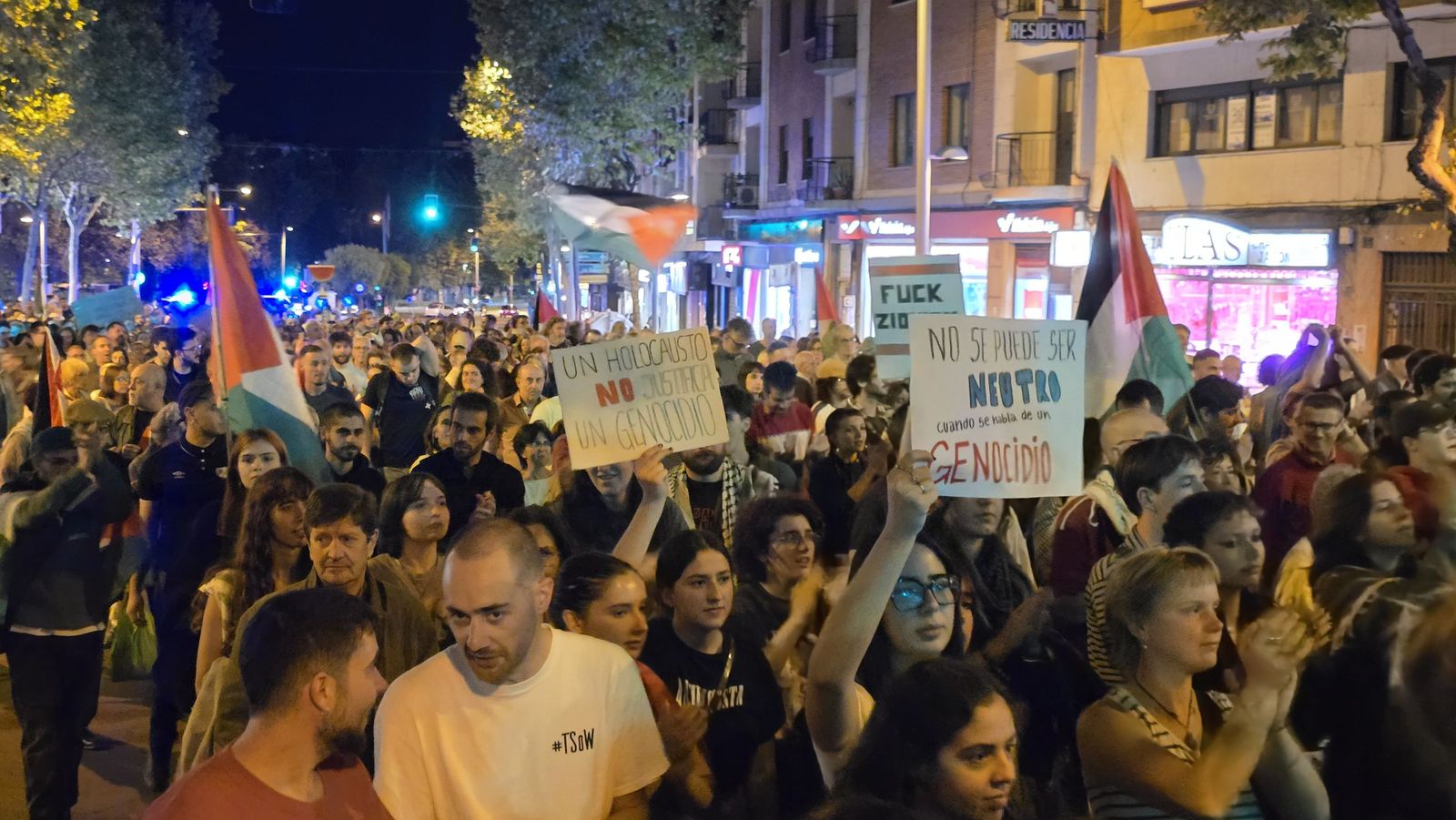 Una nueva concentración por Palestina toma las calles de Salamanca a última hora de la tarde de este 15 de octubre