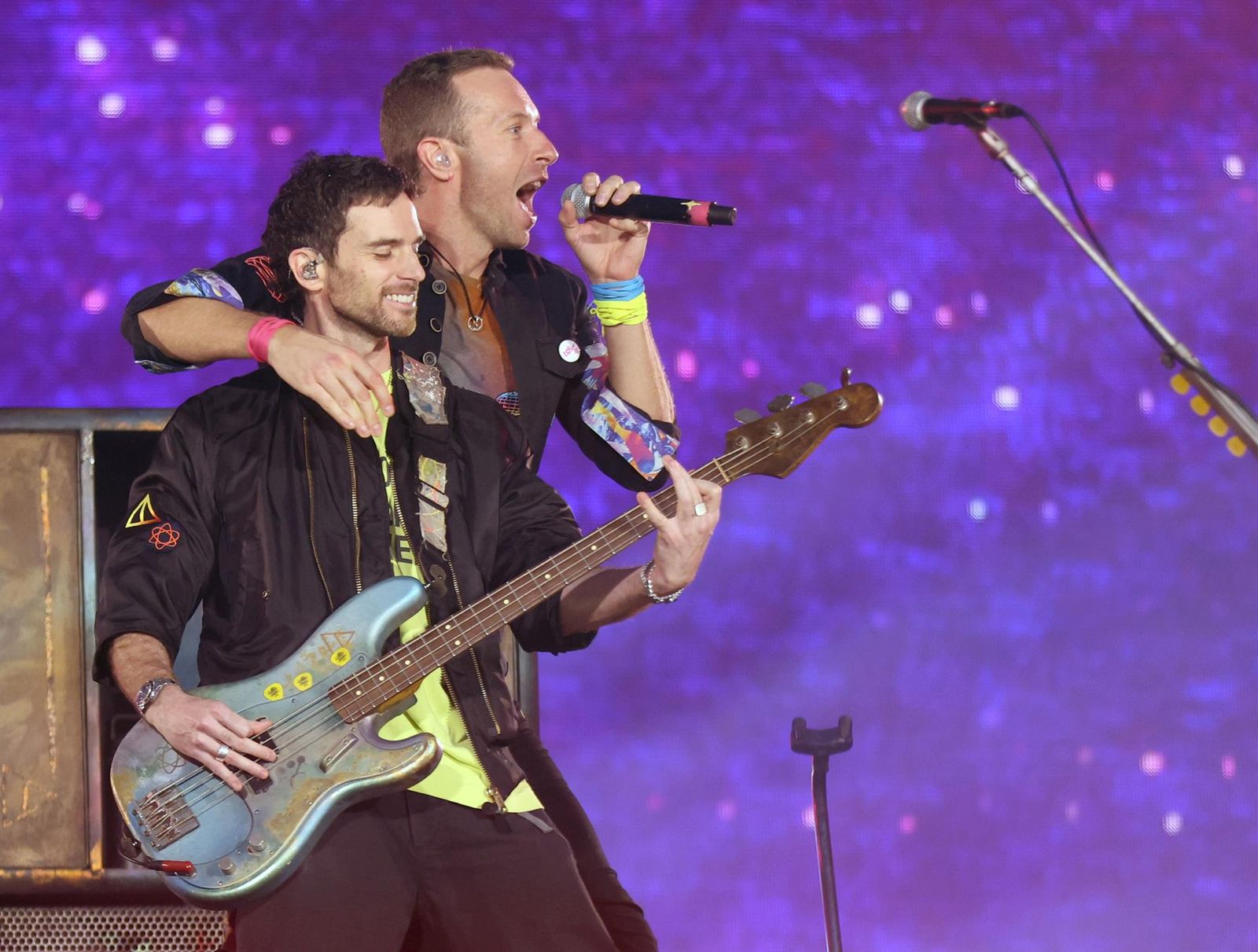 Chris Martin durante un concierto de Coldplay. Foto EP