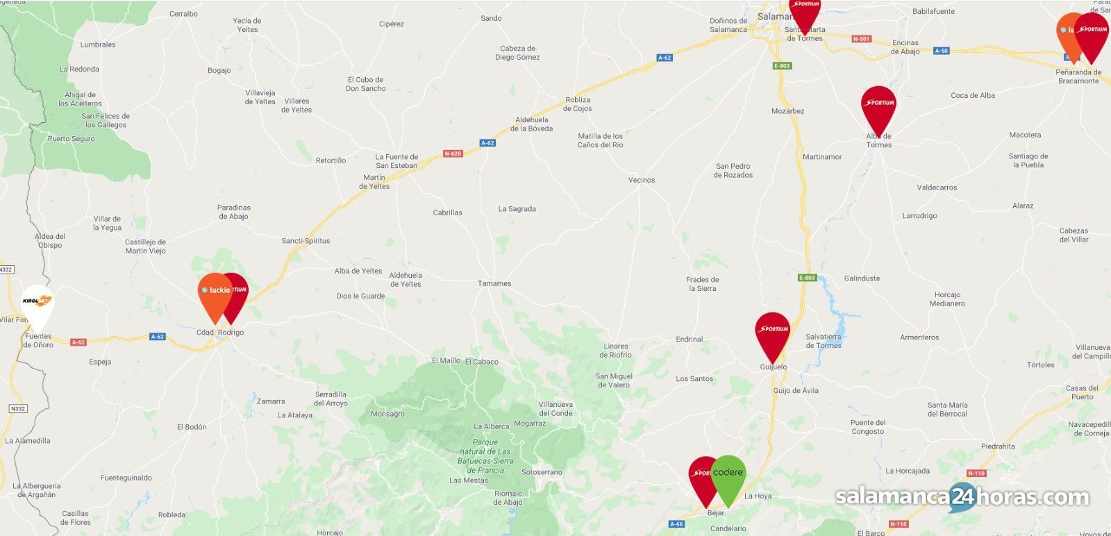 mapa de casas de apuestas en la provincia