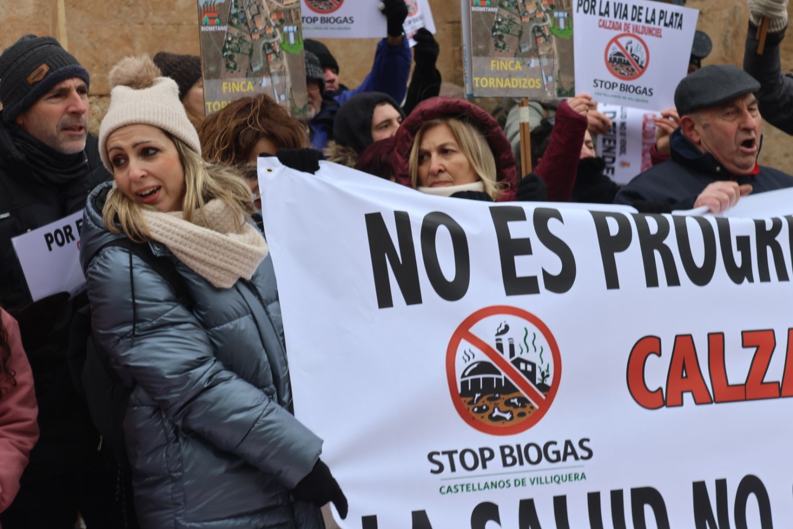 Protesta ciudadana por la planta de biogas en Castellanos de Villiquera