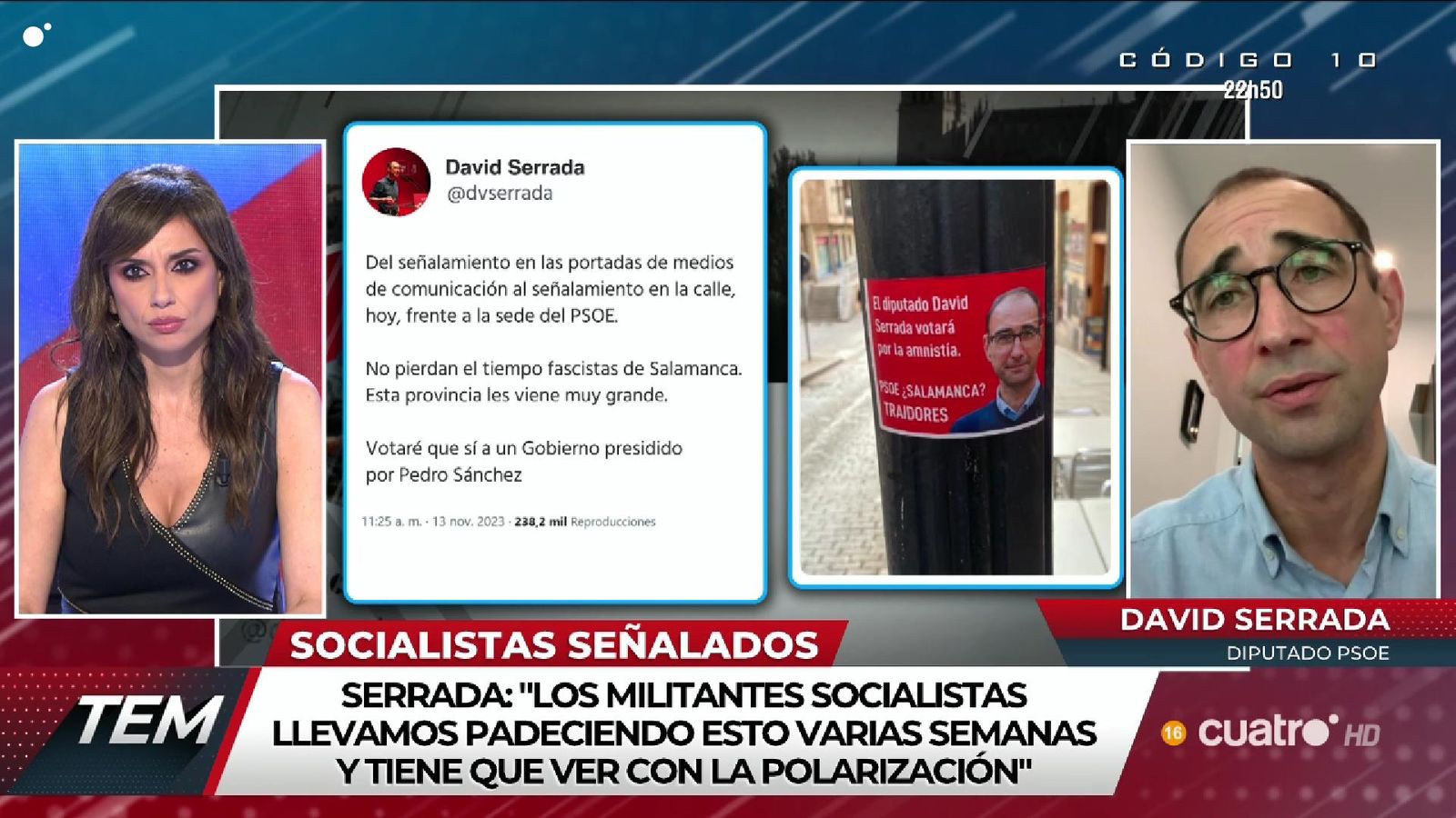 Intervención de Serrada en 'Todo es Mentira' en Cuatro.