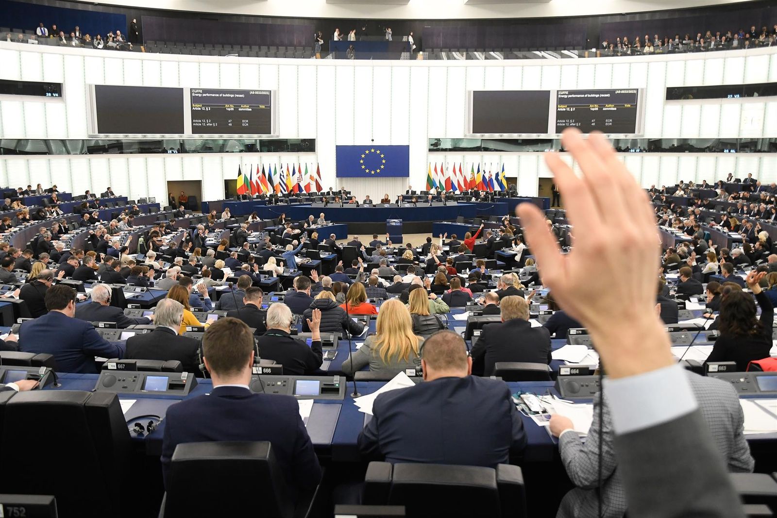 Sesión de votación en el Parlamento Europeo   PARLAMENTO EUROPEOPHILIPPE STIRNWEISS   Archivo