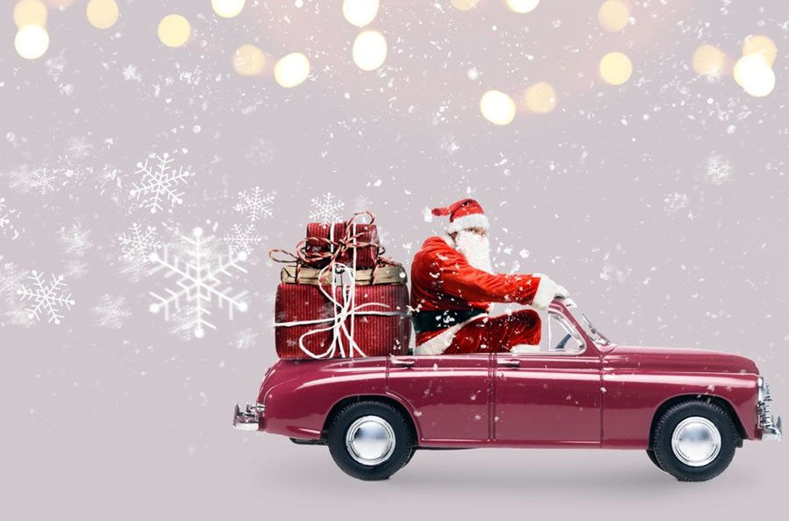 Papa noel coche
