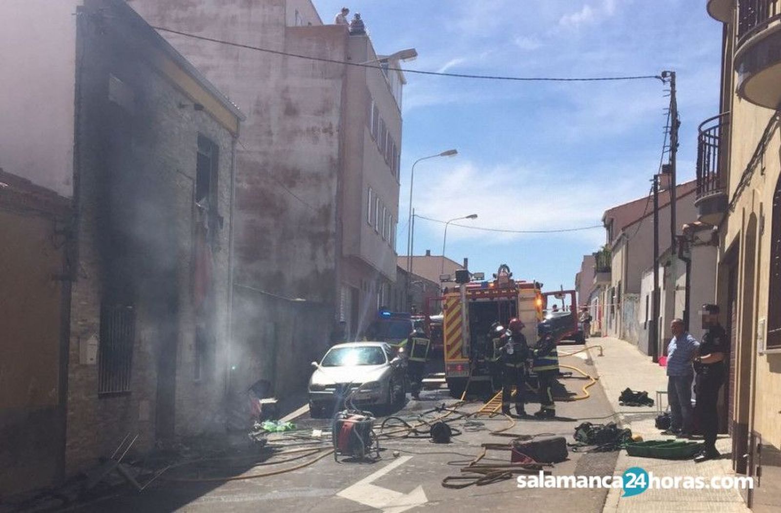 Incendio calle limón