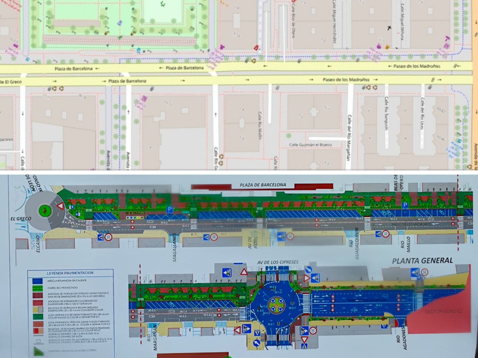 Cambio en el paseo de los Madroños