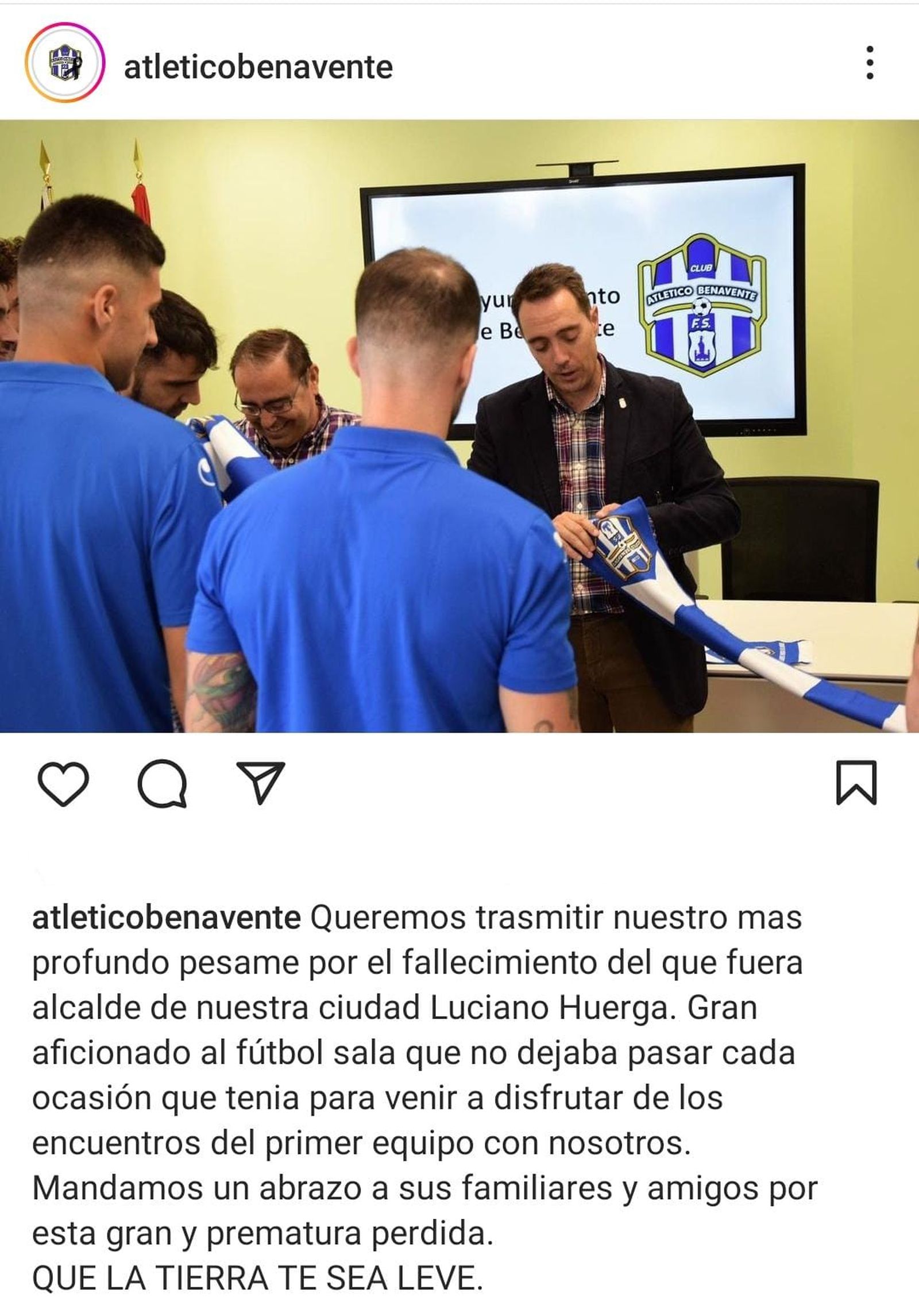 Condolencias Atlético Benavente