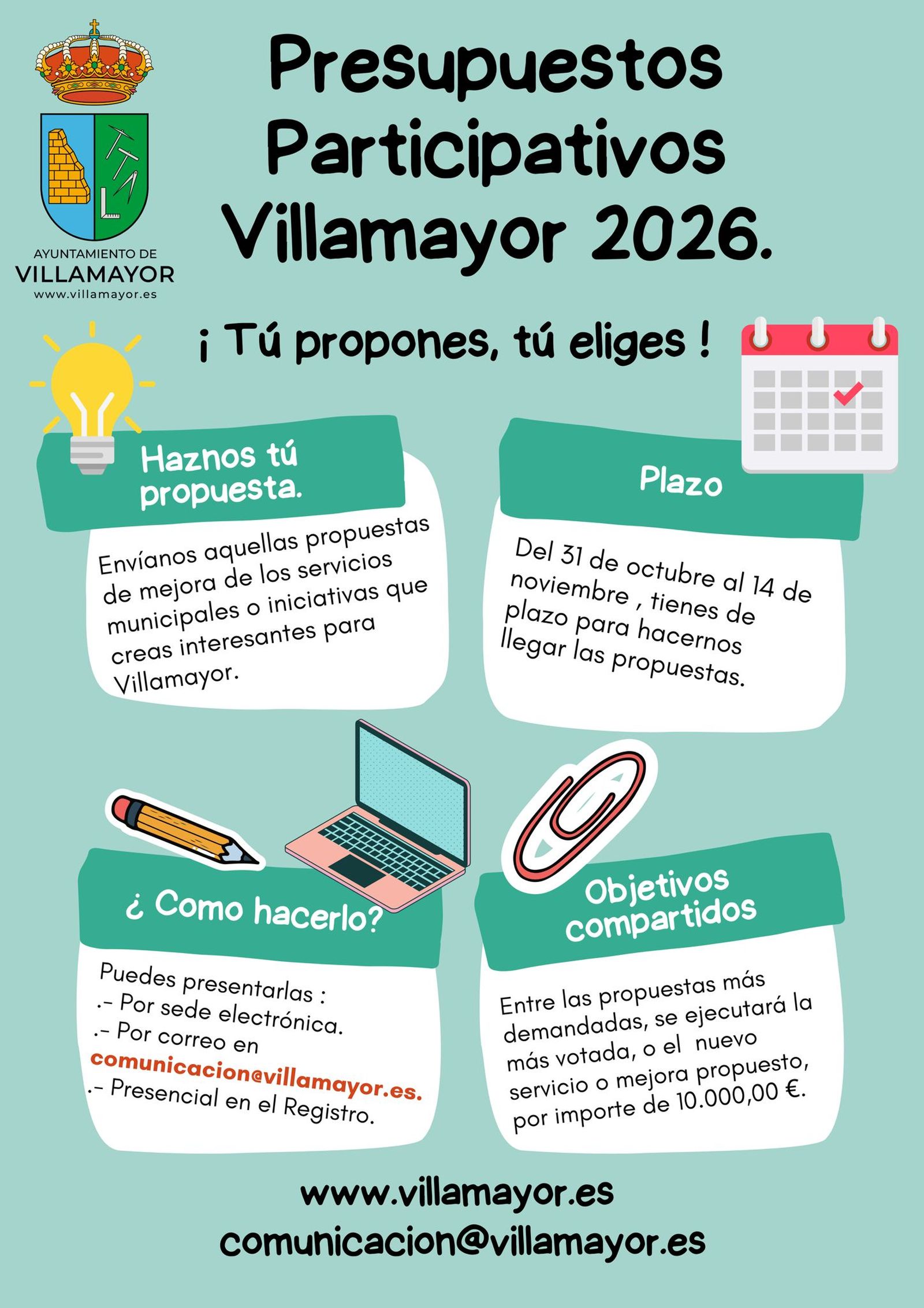 Villamayor impulsa la participación vecinal en los Presupuestos Participativos 2026