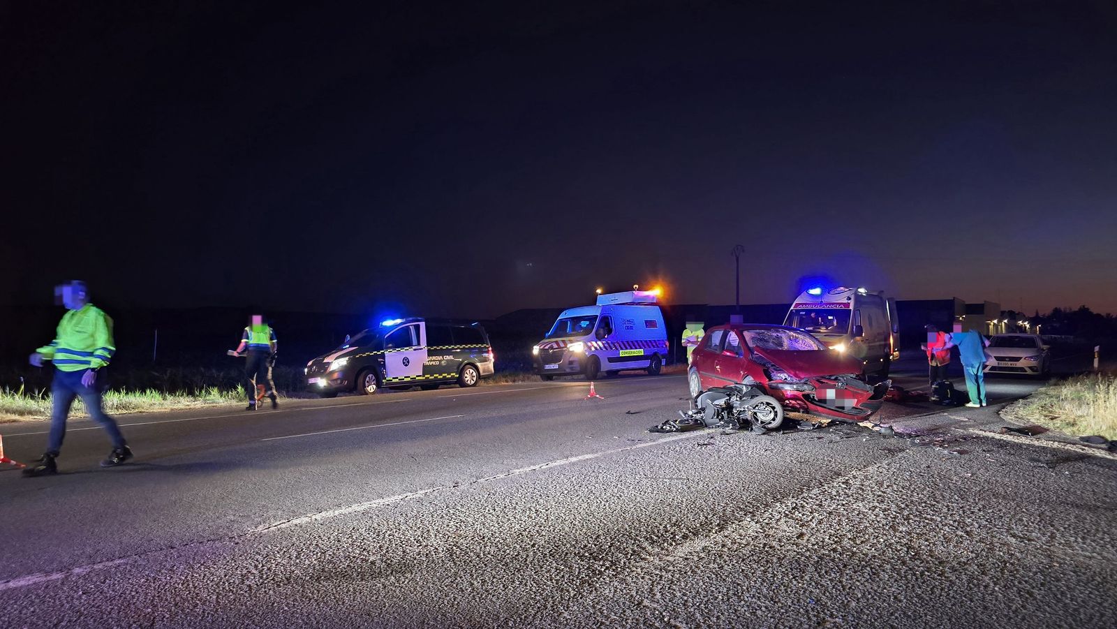 Accidente en la carretera de Pelabravo a Calvarrasa de Abajo