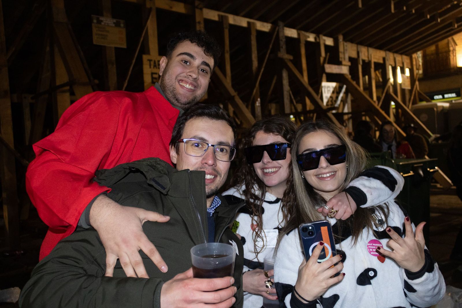 Salamanca de noche, sábado del Carnaval del Toro de Ciudad Rodrigo