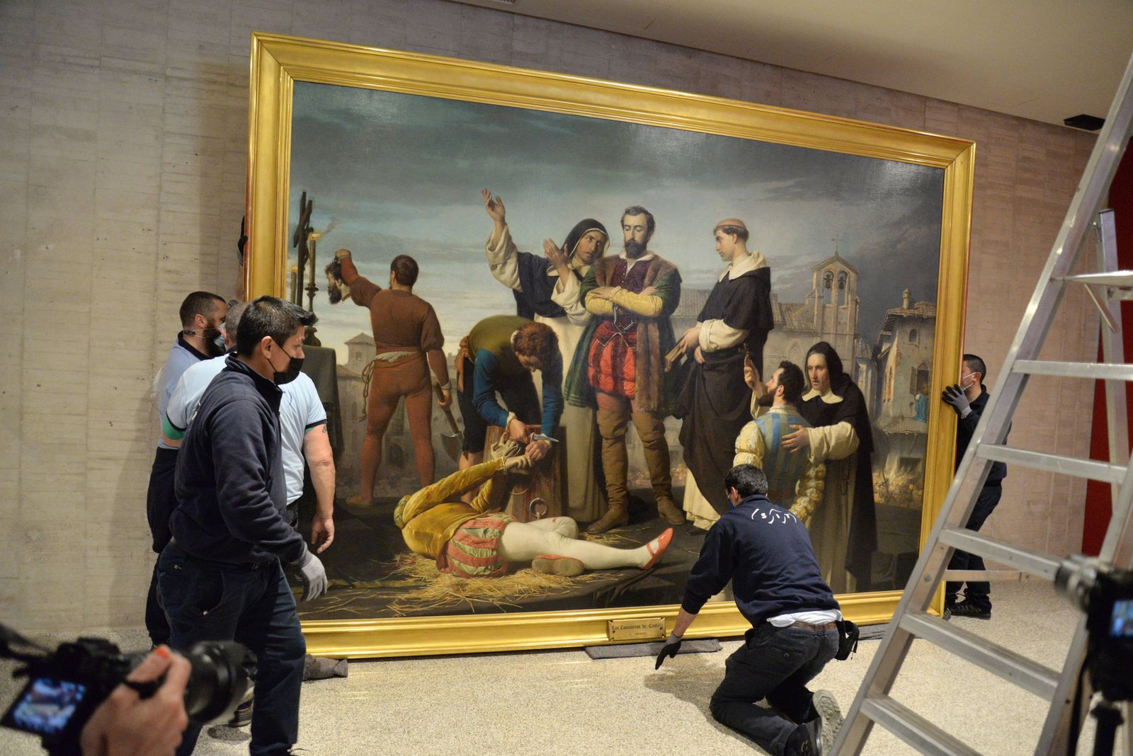 El cuadro "Los comuneros Padilla, Bravo y Maldonado en el patíbulo" se expondrá por primera vez en las Cortes de Castilla y León