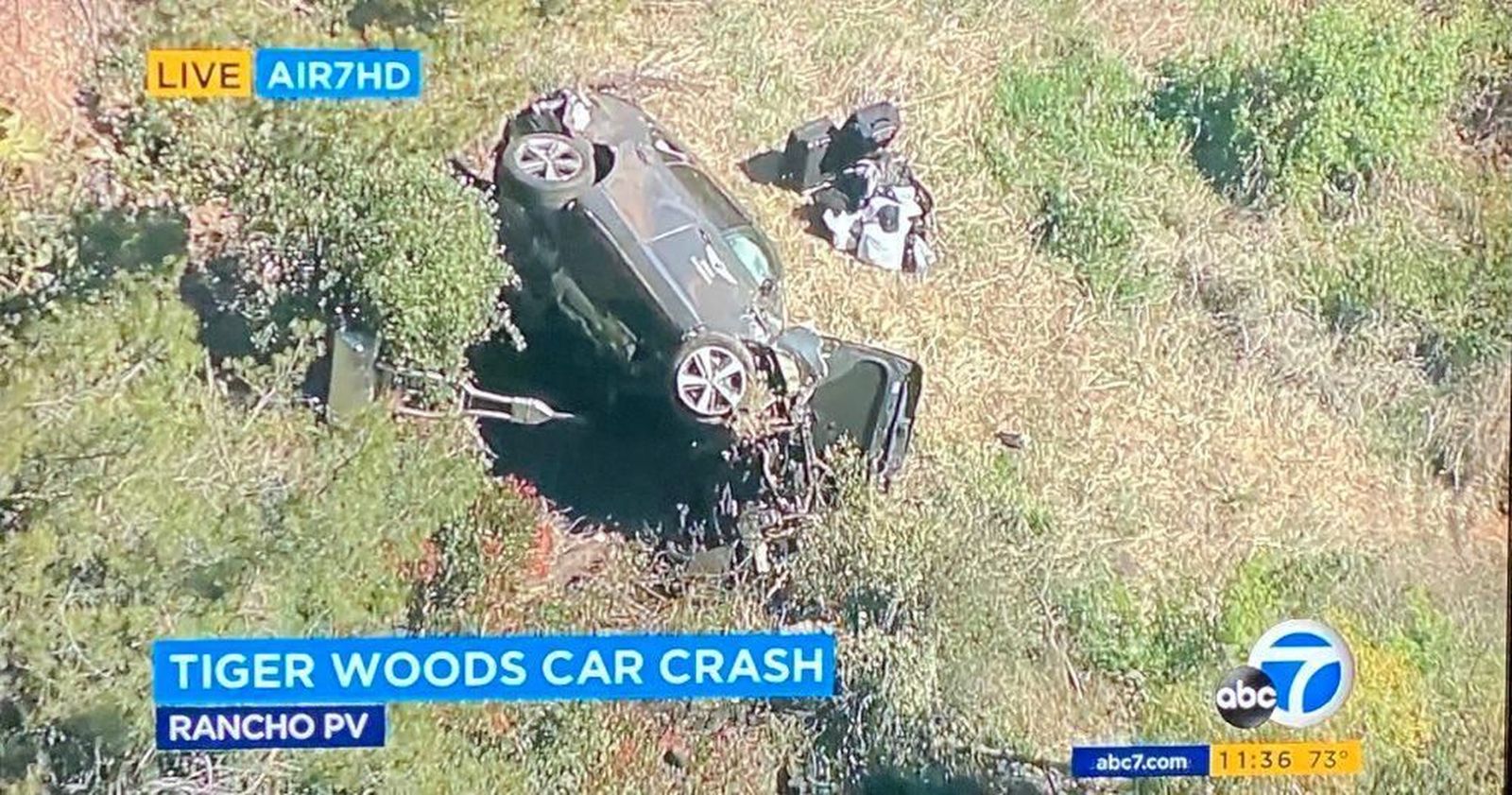 Coche accidentado de Tiger Woods