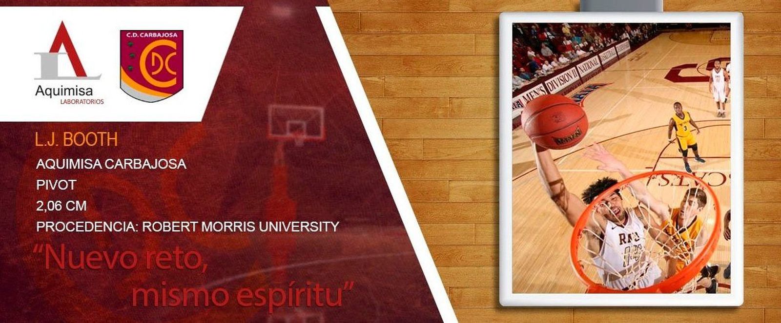 El ‘center’ americano LJ Booth llega a Carbajosa Basket