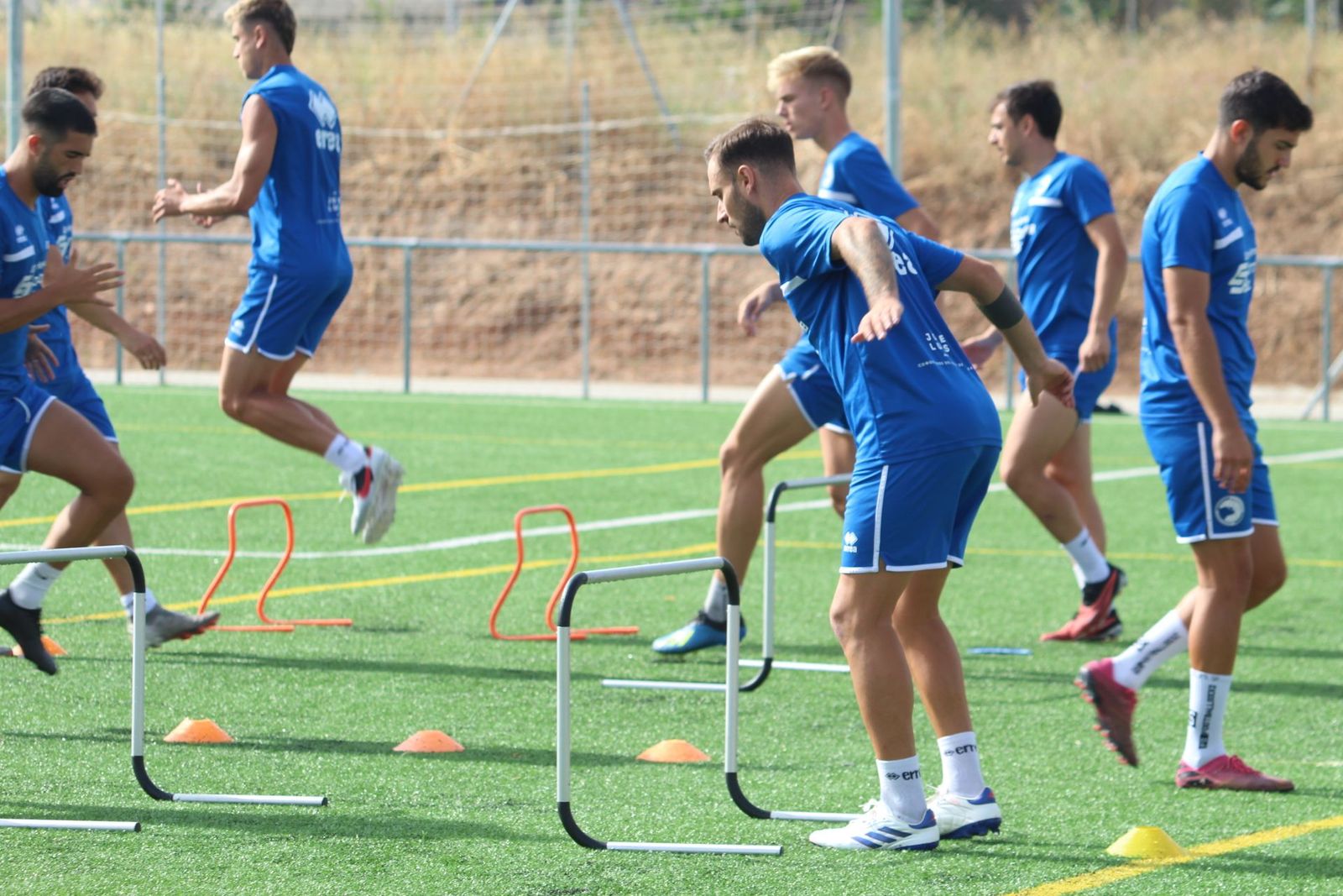 Primer entrenamiento de Gorka Santamaría.