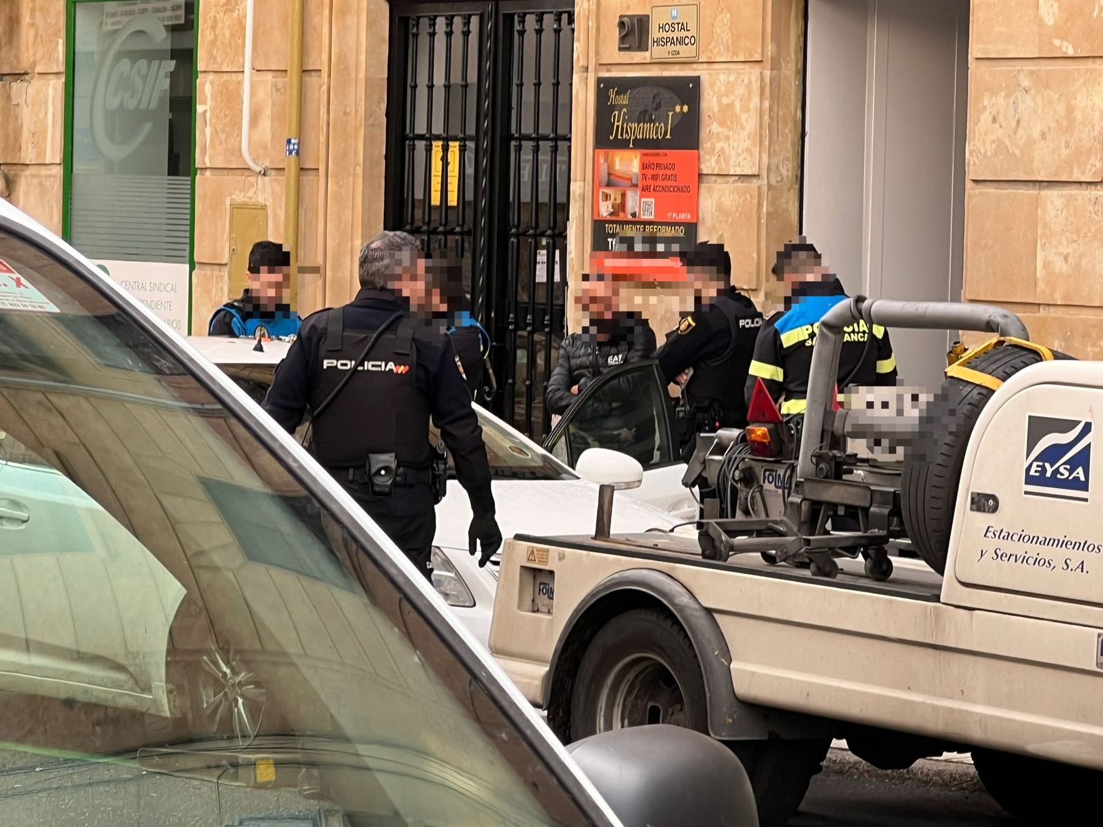Gran presencia policial en la avenida de Italia